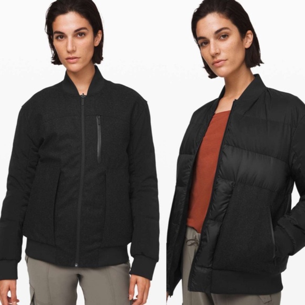Lululemon roam far wool bomber jacket